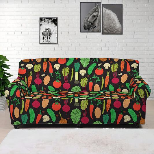 Cute Vegan Pattern Print Sofa Cover