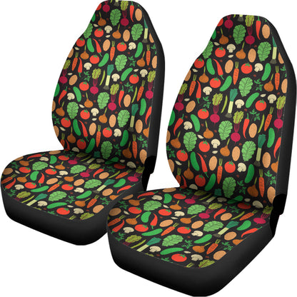 Cute Vegan Pattern Print Universal Fit Car Seat Covers