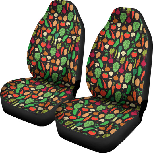 Cute Vegan Pattern Print Universal Fit Car Seat Covers
