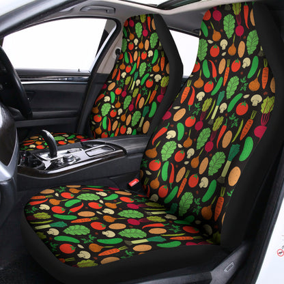 Cute Vegan Pattern Print Universal Fit Car Seat Covers