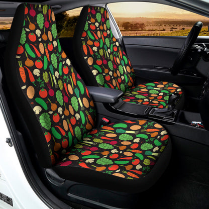 Cute Vegan Pattern Print Universal Fit Car Seat Covers
