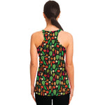 Cute Vegan Pattern Print Women's Racerback Tank Top