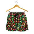 Cute Vegan Pattern Print Women's Shorts