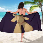 Cute Voodoo Doll Print Beach Sarong Wrap