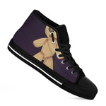 Cute Voodoo Doll Print Black High Top Shoes