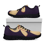 Cute Voodoo Doll Print Black Sneakers