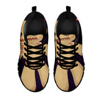 Cute Voodoo Doll Print Black Sneakers