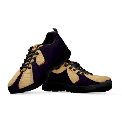 Cute Voodoo Doll Print Black Sneakers