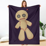 Cute Voodoo Doll Print Blanket
