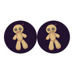 Cute Voodoo Doll Print Car Coasters