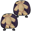 Cute Voodoo Doll Print Car Headrest Covers