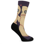 Cute Voodoo Doll Print Crew Socks