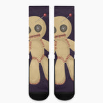 Cute Voodoo Doll Print Crew Socks
