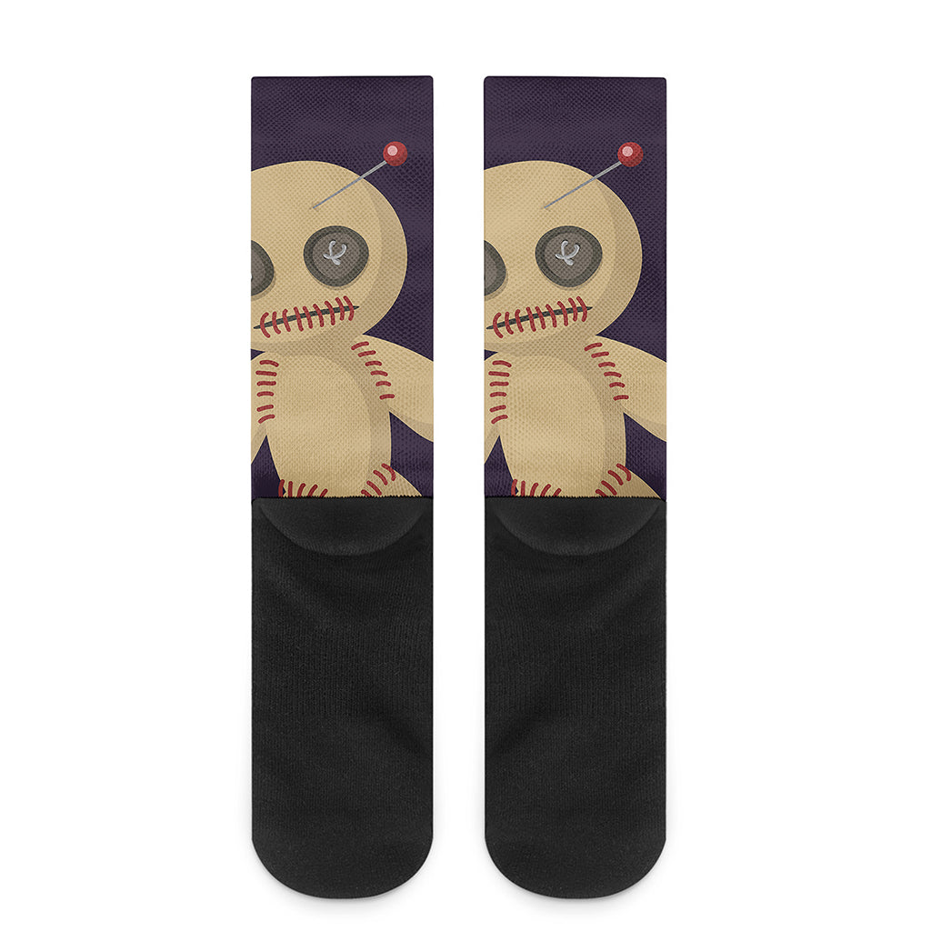 Cute Voodoo Doll Print Crew Socks