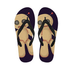 Cute Voodoo Doll Print Flip Flops