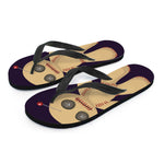 Cute Voodoo Doll Print Flip Flops