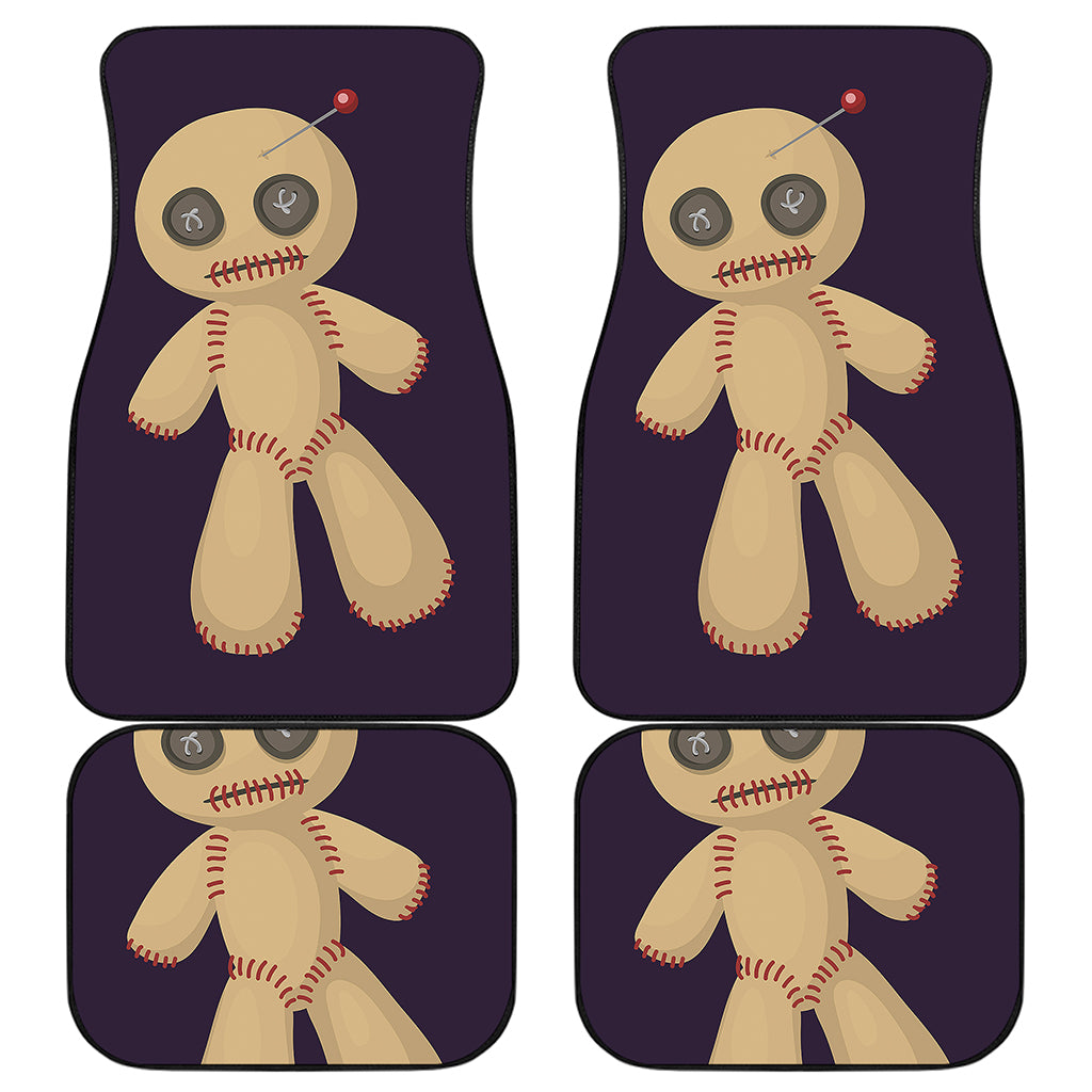 Cute Voodoo Doll Print Front and Back Car Floor Mats
