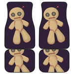 Cute Voodoo Doll Print Front and Back Car Floor Mats