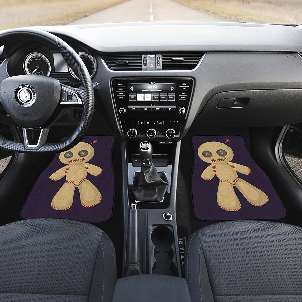 Cute Voodoo Doll Print Front and Back Car Floor Mats