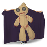 Cute Voodoo Doll Print Hooded Blanket