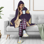 Cute Voodoo Doll Print Hooded Blanket