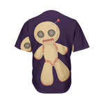 Cute Voodoo Doll Print Men's Baseball Jersey