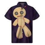 Cute Voodoo Doll Print Men's Short Sleeve Shirt