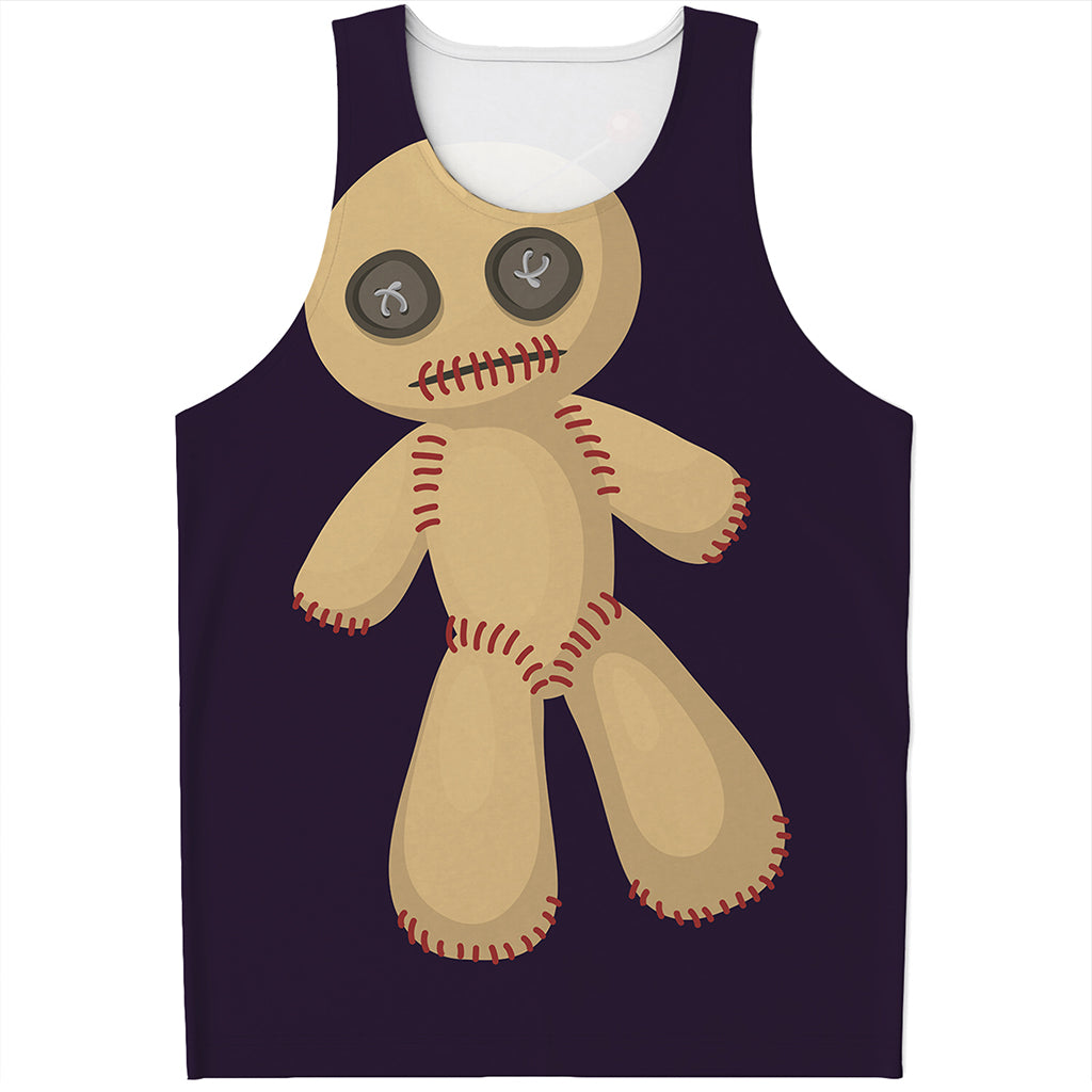 Cute Voodoo Doll Print Men's Tank Top
