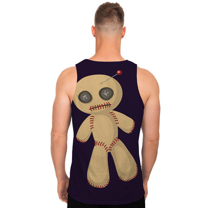 Cute Voodoo Doll Print Men's Tank Top