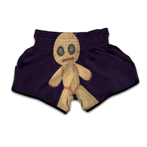 Cute Voodoo Doll Print Muay Thai Boxing Shorts