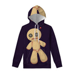 Cute Voodoo Doll Print Pullover Hoodie