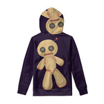 Cute Voodoo Doll Print Pullover Hoodie