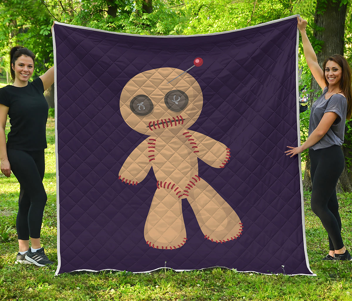 Cute Voodoo Doll Print Quilt