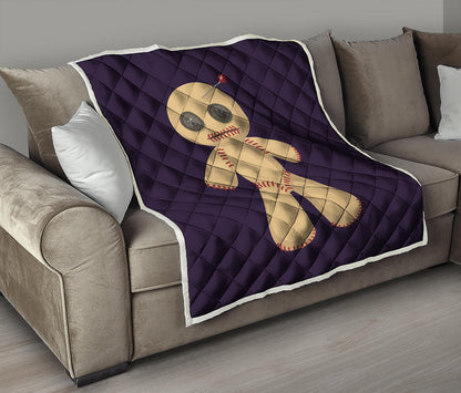 Cute Voodoo Doll Print Quilt