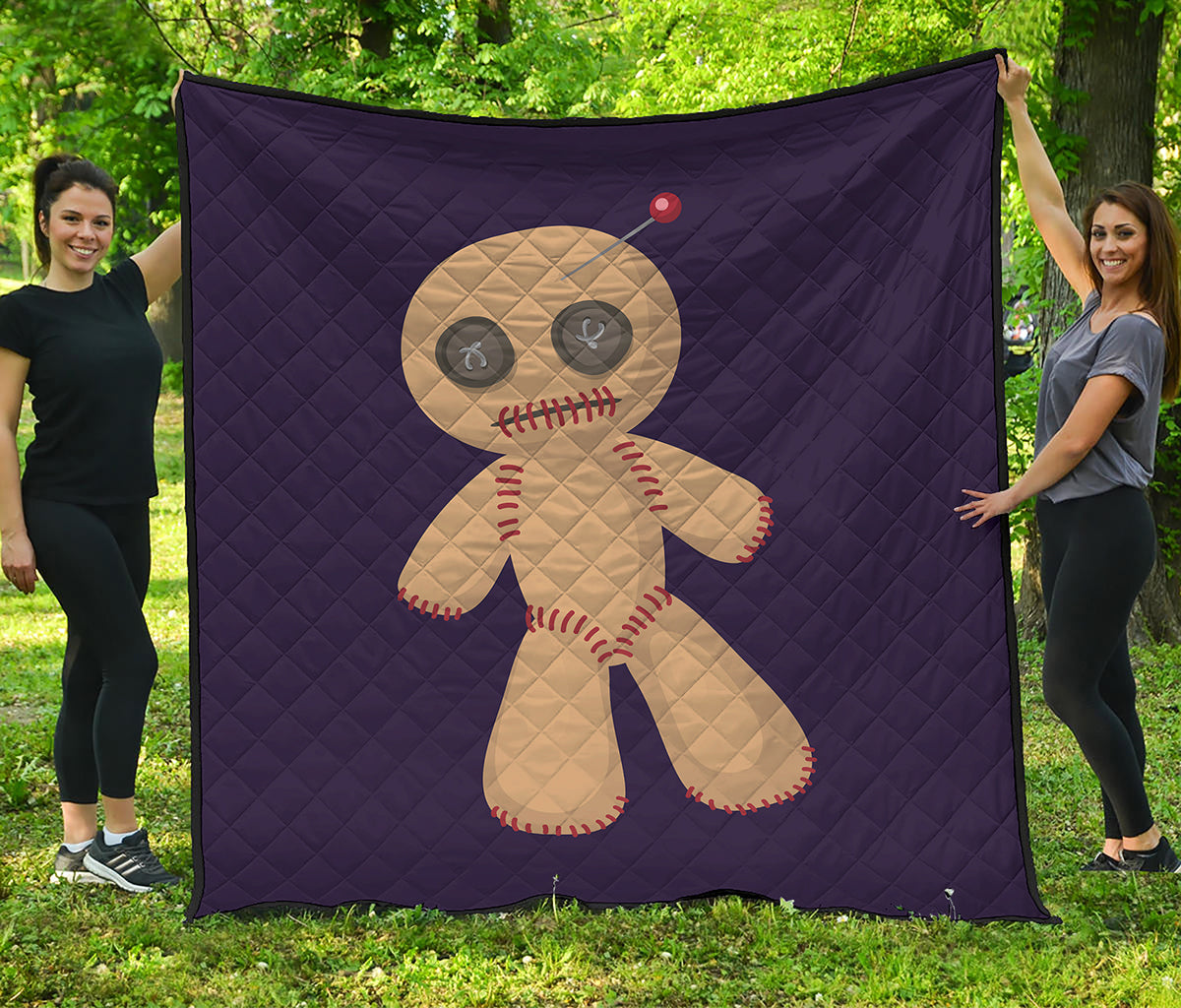 Cute Voodoo Doll Print Quilt