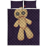 Cute Voodoo Doll Print Quilt Bed Set