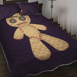 Cute Voodoo Doll Print Quilt Bed Set