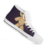 Cute Voodoo Doll Print White High Top Shoes