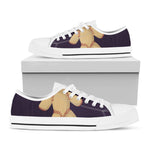 Cute Voodoo Doll Print White Low Top Shoes