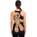 Cute Voodoo Doll Print Women's Racerback Tank Top