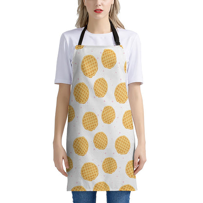 Cute Waffle Pattern Print Apron