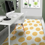 Cute Waffle Pattern Print Area Rug