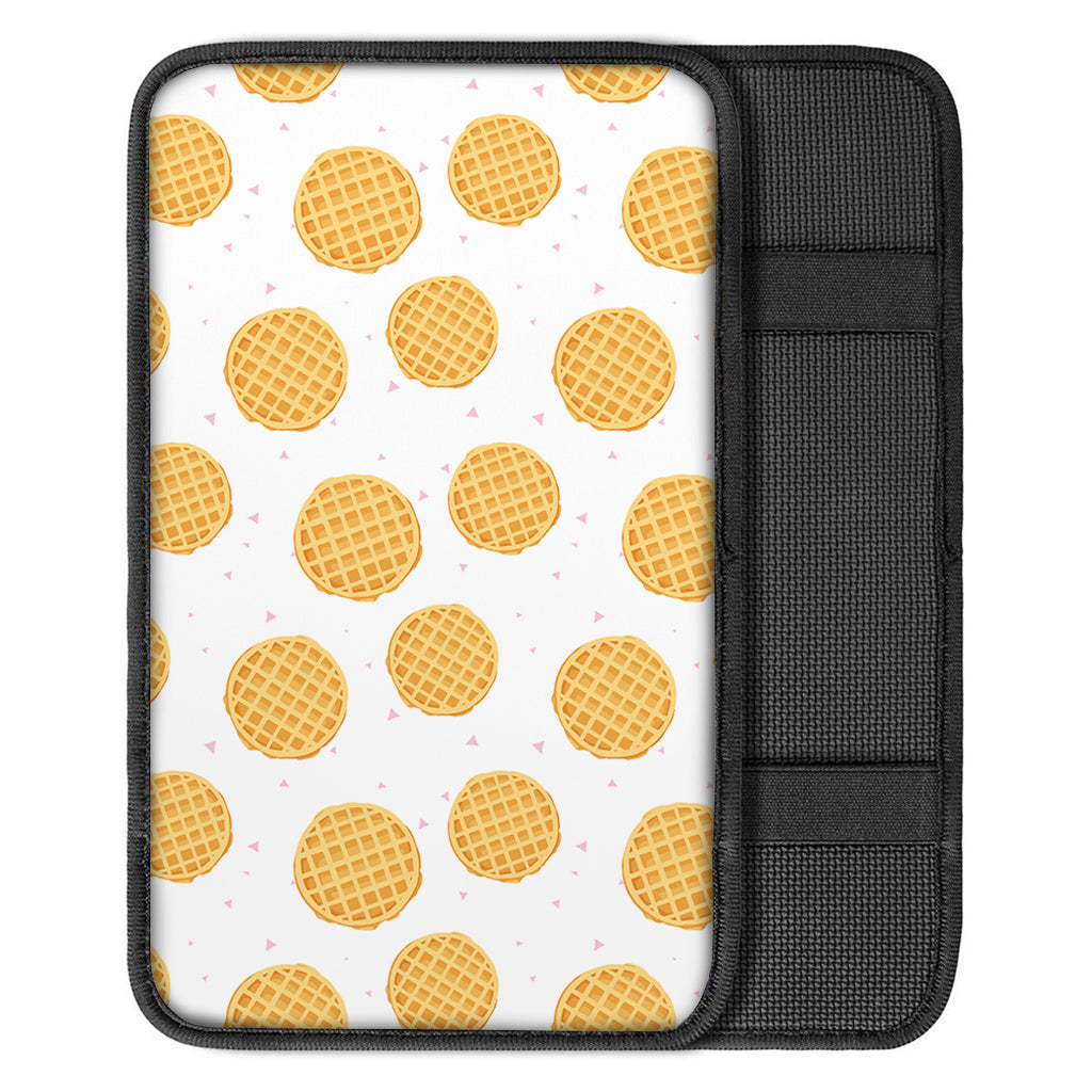 Cute Waffle Pattern Print Car Center Console Cover