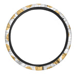 Cute Waffle Pattern Print Car Steering Wheel Cover