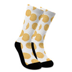 Cute Waffle Pattern Print Crew Socks