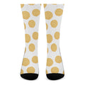 Cute Waffle Pattern Print Crew Socks