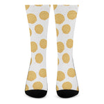 Cute Waffle Pattern Print Crew Socks