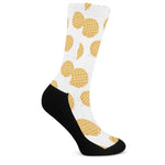 Cute Waffle Pattern Print Crew Socks