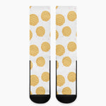 Cute Waffle Pattern Print Crew Socks
