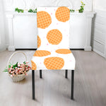 Cute Waffle Pattern Print Dining Chair Slipcover